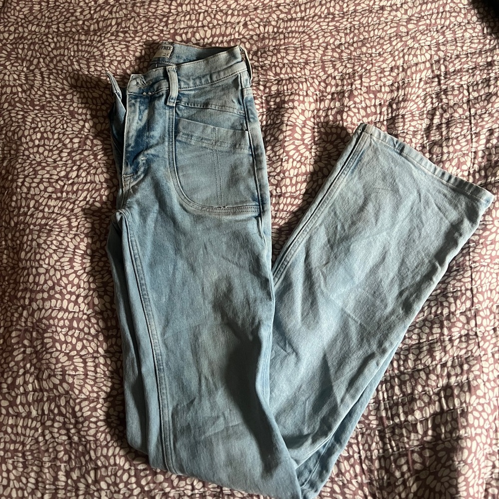 Free People We the Free Light Blue Bootcut Denim Jeans
